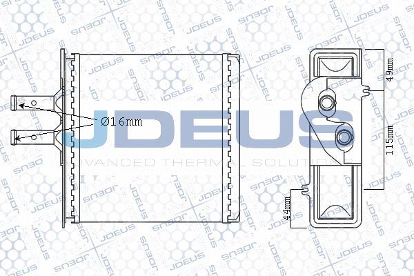 Jdeus M-2110300 - Izmjenjivač topline, grijanje unutrasnjeg prostora www.molydon.hr