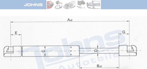 Johns 57 06 95-91 - Plinski amortizer, prtljaznik/utovarni prostor www.molydon.hr