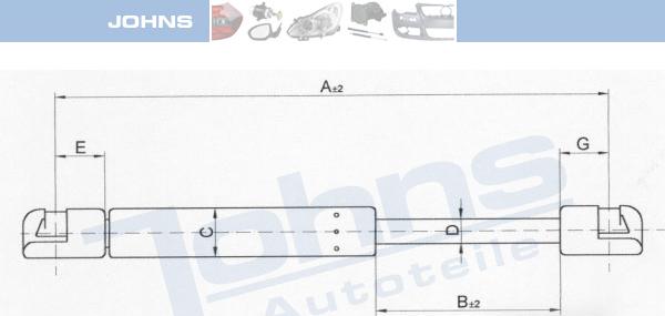 Johns 57 06 95-92 - Plinski amortizer, prtljaznik/utovarni prostor www.molydon.hr