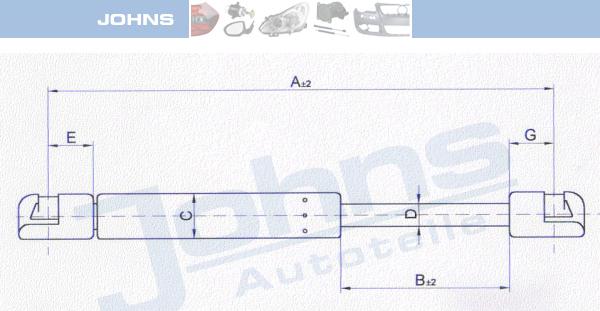 Johns 23 06 95-91 - Plinski amortizer, prtljaznik/utovarni prostor www.molydon.hr