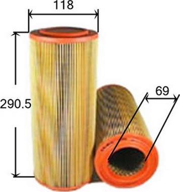 JS Asakashi A0112 - Filter za zrak www.molydon.hr