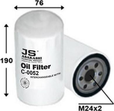 JS Asakashi C0052 - Filter za ulje www.molydon.hr