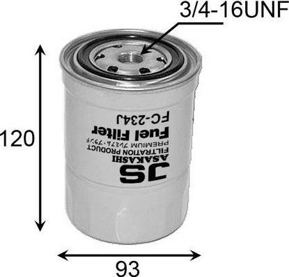 JS Asakashi FC234J - Filter za gorivo www.molydon.hr