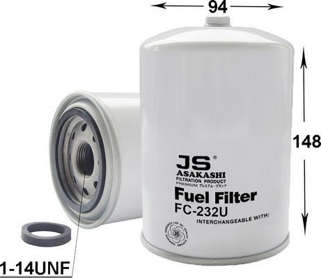 JS Asakashi FC232U - Filter za gorivo www.molydon.hr