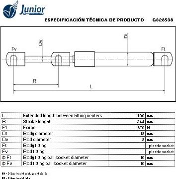 JUNIOR GJ0667003131 - Plinski amortizer, prtljaznik/utovarni prostor www.molydon.hr