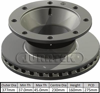 Juratek BP105 - Kočioni disk www.molydon.hr