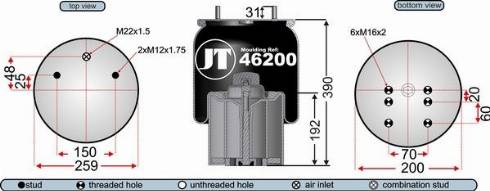 Juratek JAA46201E - Meh, pneumatski Ovjes www.molydon.hr