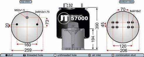 Juratek JAA57001 - Meh, pneumatski Ovjes www.molydon.hr