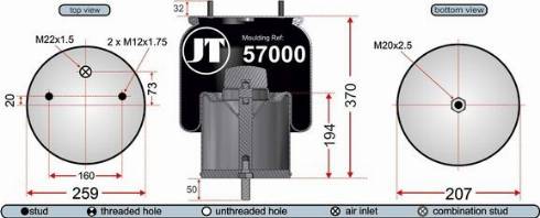 Juratek JAA57002 - Meh, pneumatski Ovjes www.molydon.hr