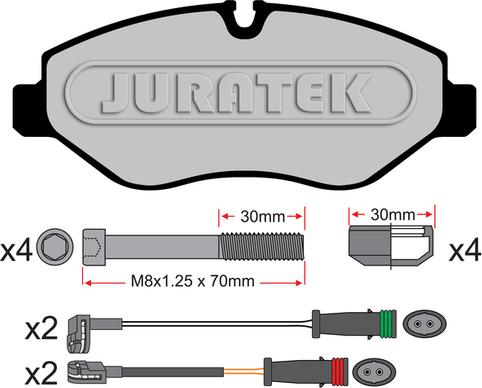 Juratek JCP115 - Komplet Pločica, disk-kočnica www.molydon.hr