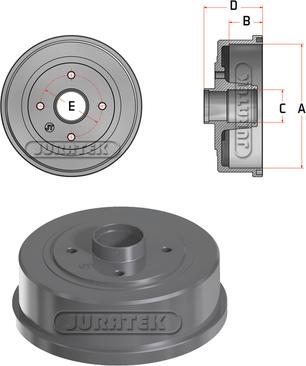 Juratek JDR080 - Bubanj kočnica www.molydon.hr