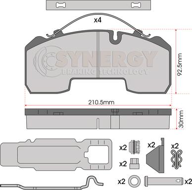 Trucktec Automotive CVT1275 - Komplet Pločica, disk-kočnica www.molydon.hr