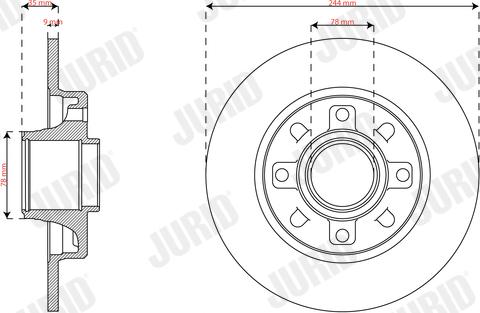 Jurid 563402J-1 - Kočioni disk www.molydon.hr