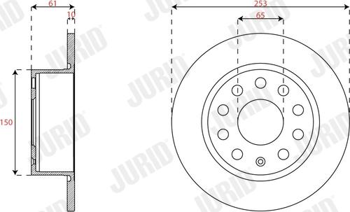 Jurid 563593JC-1 - Kočioni disk www.molydon.hr