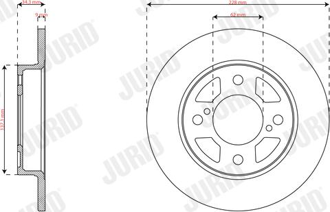 Jurid 563584JC - Kočioni disk www.molydon.hr