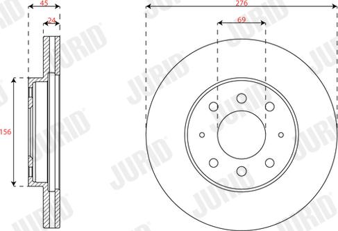 Jurid 563610J - Kočioni disk www.molydon.hr