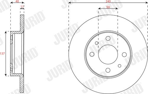 Jurid 563350JC - Kočioni disk www.molydon.hr