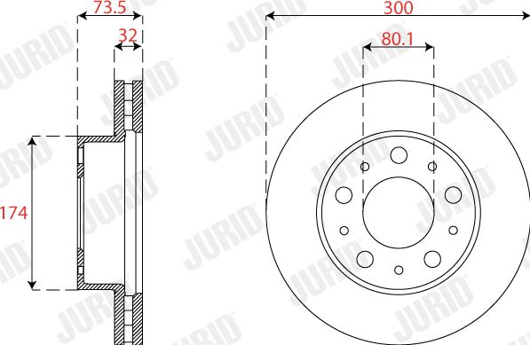 Jurid 563305J-1 - Kočioni disk www.molydon.hr