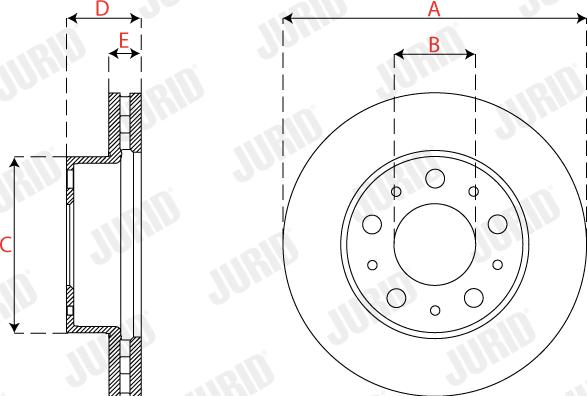 Jurid 563305J-1 - Kočioni disk www.molydon.hr