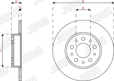 Jurid 563295JC - Kočioni disk www.molydon.hr