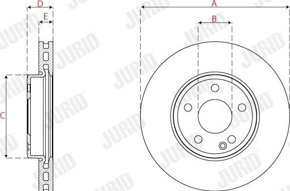 Jurid 563258JC-1 - Kočioni disk www.molydon.hr