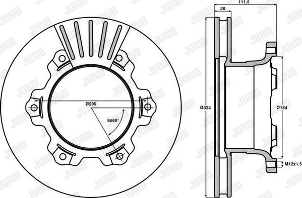 BENDIX 562474B - Kočioni disk www.molydon.hr