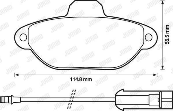 Jurid 571523D - Komplet Pločica, disk-kočnica www.molydon.hr