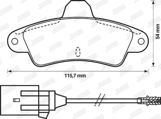 Jurid 571755D - Komplet Pločica, disk-kočnica www.molydon.hr