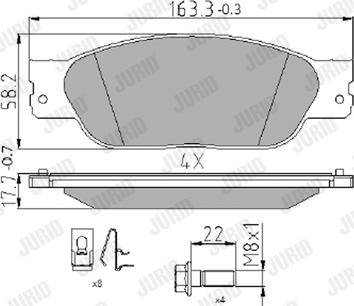 Jurid 573934J - Komplet Pločica, disk-kočnica www.molydon.hr