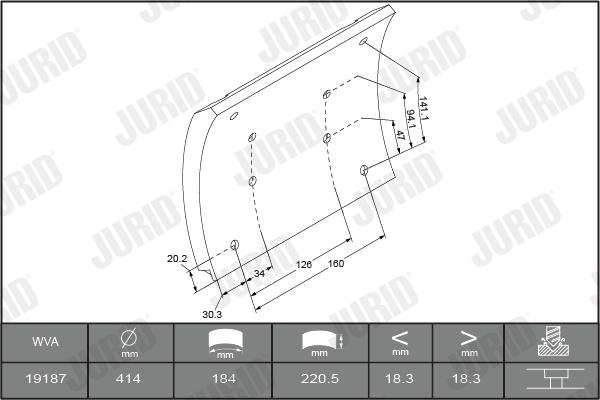 Jurid 1918701070 - Komplet kočionih obloga, bubanj-kočnica www.molydon.hr