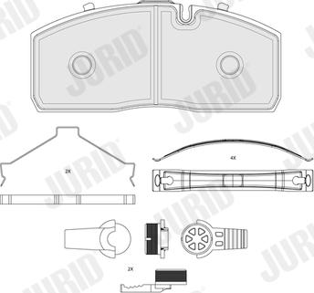 Jurid 2941509560 - Komplet Pločica, disk-kočnica www.molydon.hr