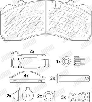 Jurid 2909305390 - Komplet Pločica, disk-kočnica www.molydon.hr