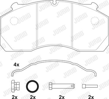 Jurid 2915009560 - Komplet Pločica, disk-kočnica www.molydon.hr