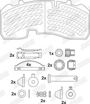 Jurid 2916505390 - Komplet Pločica, disk-kočnica www.molydon.hr