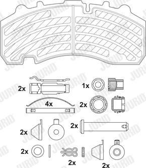 Jurid 2916705390 - Komplet Pločica, disk-kočnica www.molydon.hr