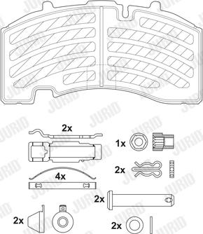 Jurid 2917105390 - Komplet Pločica, disk-kočnica www.molydon.hr