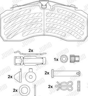 Jurid 2925305390 - Komplet Pločica, disk-kočnica www.molydon.hr