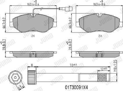 Jurid 2922909561 - Komplet Pločica, disk-kočnica www.molydon.hr