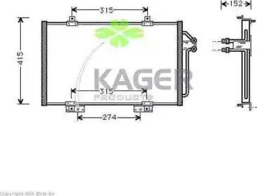 Kager 94-5309 - Kondenzator, klima-Uređaj www.molydon.hr