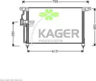 Kager 94-5255 - Kondenzator, klima-Uređaj www.molydon.hr