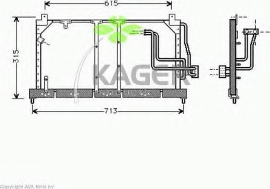 Kager 94-5253 - Kondenzator, klima-Uređaj www.molydon.hr