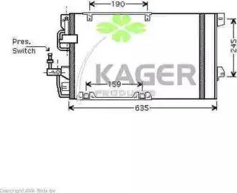 Kager 945267 - Kondenzator, klima-Uređaj www.molydon.hr