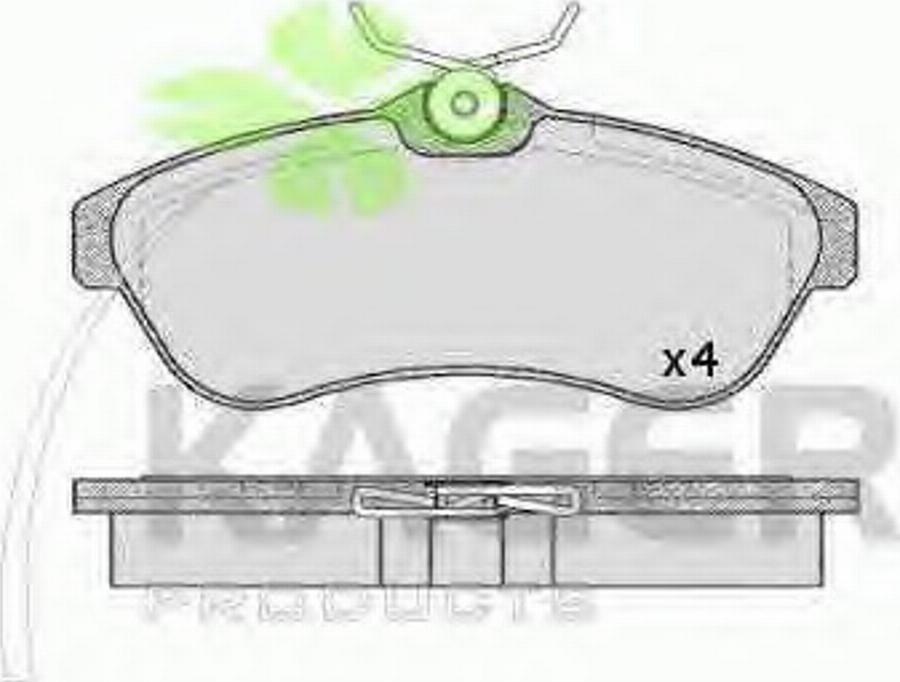 Kager 35-0519 - Komplet Pločica, disk-kočnica www.molydon.hr