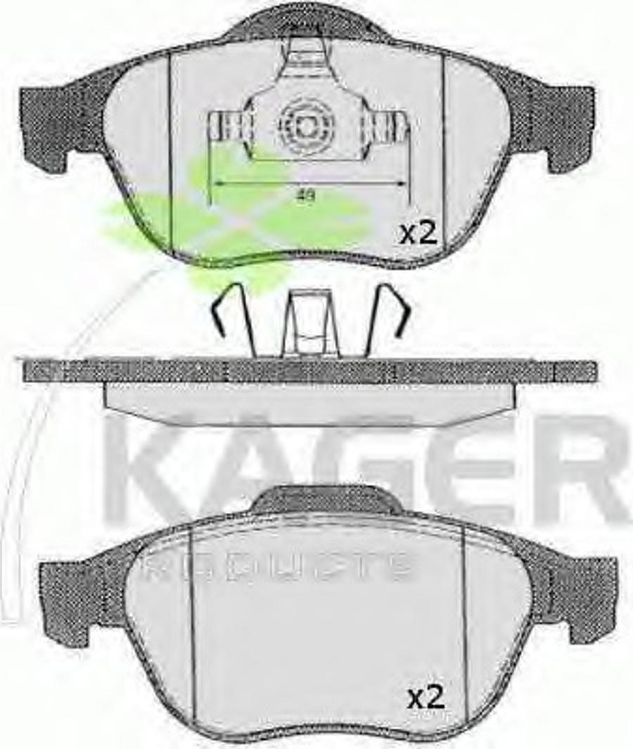 Kager 350533 - Komplet Pločica, disk-kočnica www.molydon.hr