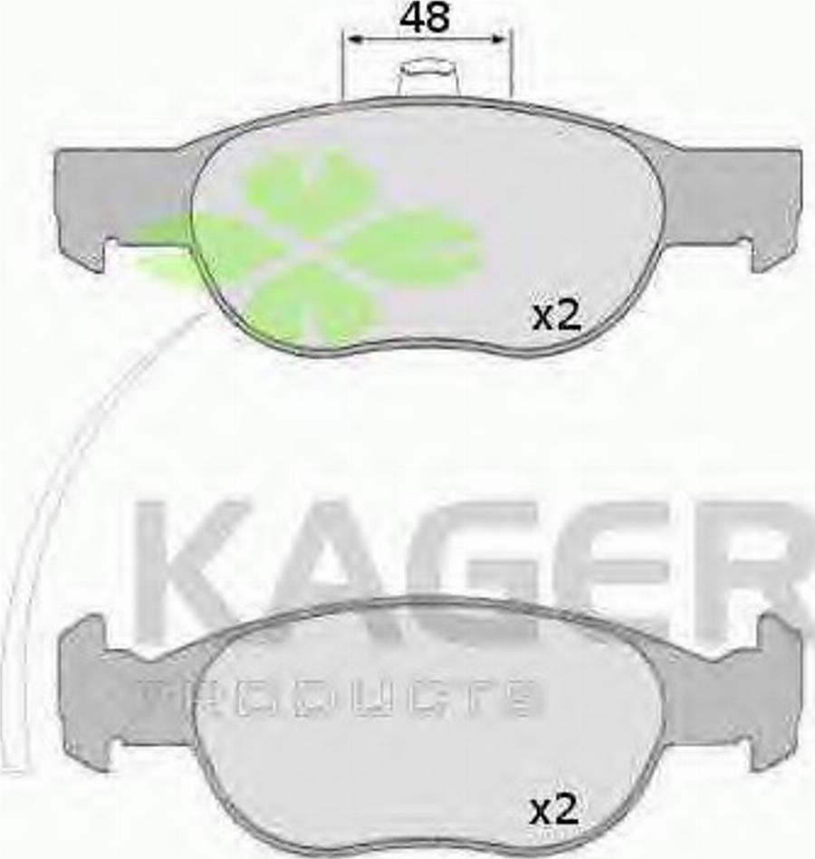 Kager 35-0641 - Komplet Pločica, disk-kočnica www.molydon.hr