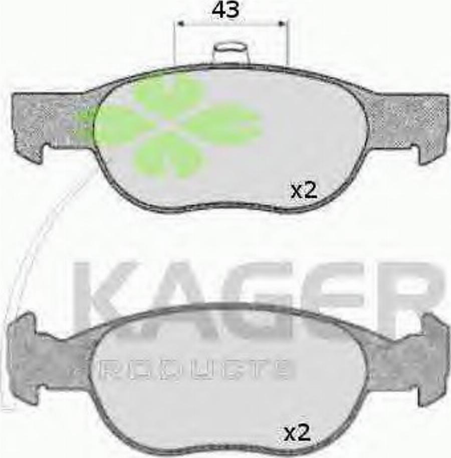 Kager 350642 - Komplet Pločica, disk-kočnica www.molydon.hr