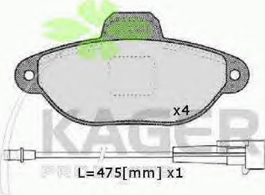 Kager 35-0041 - Komplet Pločica, disk-kočnica www.molydon.hr