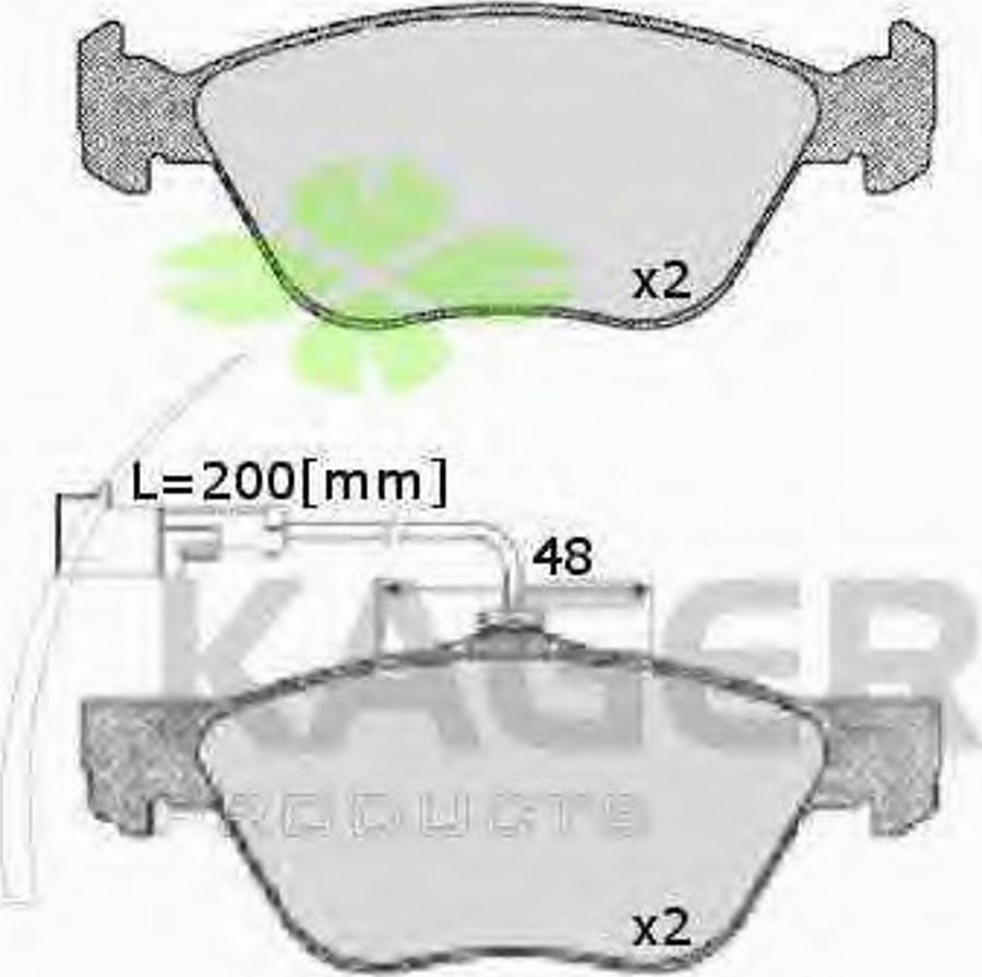 Kager 35-0088 - Komplet Pločica, disk-kočnica www.molydon.hr