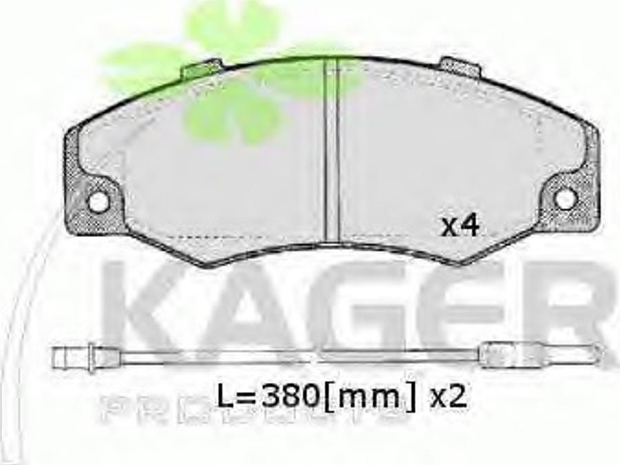 Kager 35-0038 - Komplet Pločica, disk-kočnica www.molydon.hr