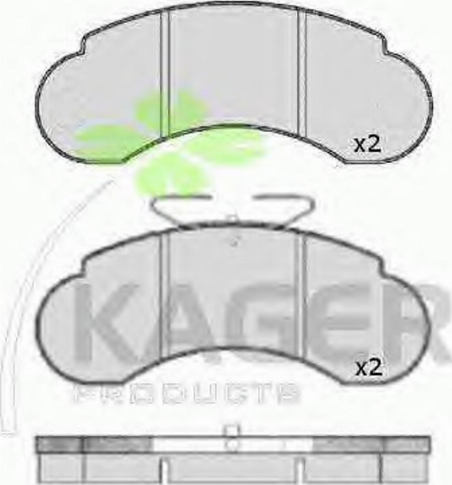 Kager 35-0114 - Komplet Pločica, disk-kočnica www.molydon.hr